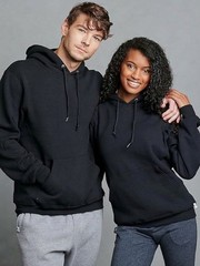 Super Heavyweight Hoodie Boxy Oversized Fit Unisex Double Layered Hood Black Bla
