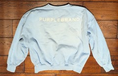 PURPLE BRAND Men’s Sky Blue Heavy Cotton Sweatshirt Size Medium
