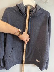 Eddie Bauer Men’s Large Everyday PO Hooded Sweatshirt, Navy, Cotton / Polyester