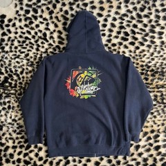 Vintage Quiksilver Floral Logo Full Zip Hoodie