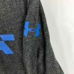 Under Armour Hoodie Mens Size S Sweatshirt Loose Fit All Season Gray herringbone