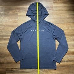 Hurley Long Sleeve Performance Hoodie Mens Small Blue Hooded Sweatshirt Stretch