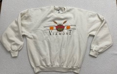 vintage vermont Sweatshirt Fall Foillage Theme Jerzees Adult XL B47