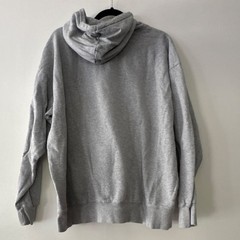 New York City Gray Pullover Hoodie Teens L Cotton Fleece Logo Hooded Pockets
