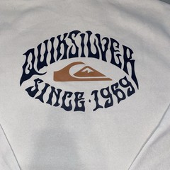 Quiksilver Men’s Size Medium Graphic Pullover Hoodie (Cream)