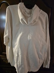 Nike Men’s White Graphic Print Pullover Hoodie Logo Hooded Pockets Size 2XL