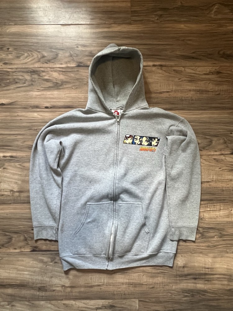 Vintage Hook-Ups Skateboards Anime Girl Hoodie Sweatshirt men’s MEDIUM