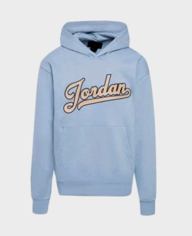 Jordan Flight MVP Fleece Pullover Hoodie Men’s Large Blue Gray Jumpman