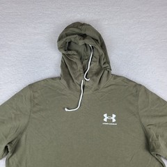 Under Armour Hoodie Mens 2XL XXL Sage Green Short Sleeve Rival Terry 1370396