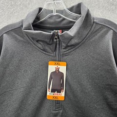 32 Degrees Men Sweatshirt 2XL Gray 1/2 Zip Fleece Mock Neck Pullover NWT