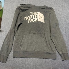 The North Face Men’s Hoodie Size M Gray Pullover Logo Graphic Sweatshirt Casual
