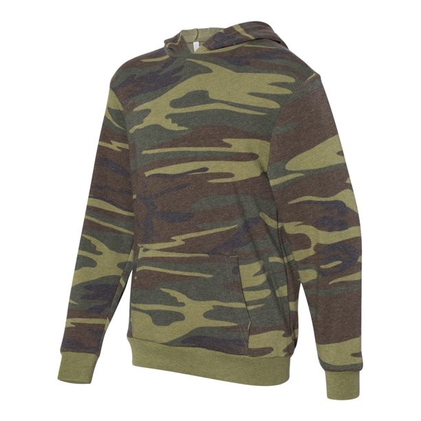 9595GB Hanes Alternative Unisex Youth Challenger Hoodie – Camo – L