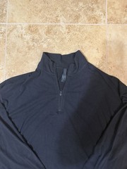 Skims Men’s Obsidian Jersey Lounge Quarter Zip Pullover Size XL Black