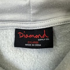 Diamond Pullover Hoodie Men’s Sweatshirt Embroidered Midnight Blue 2XL #0605