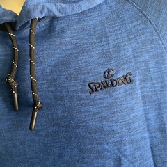 Men’s Spalding Pullover Hooded Royal Space Dyed Athletic Hoodie Blue Size XL