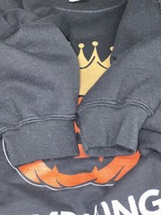 PUMPKING Evil Halloween Jack O Lantern Sweatshirt Pumpkin Scary Black Size Large