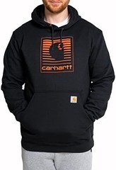 Carhartt Men’s Loose Fit Midweight Hooded Neck Letter Print Mens Graphic