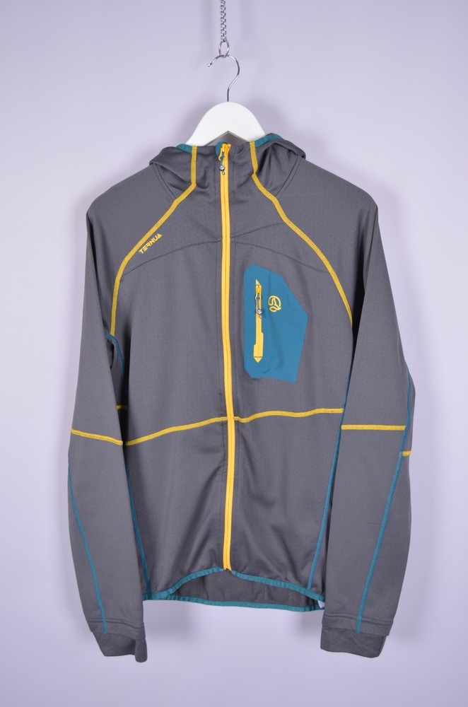 Mens Ternua Rager Grey Full Zip Hooded Stretch Jacket Hoodie Size XL Outdoor