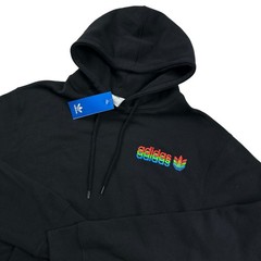 Adidas Originals Mens Black RGB Trefoil Hoodie Sweatshirt JZ0469-230 Small NWT