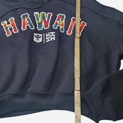 Hawaii’s Finest Hawaii Hoodie Teens 2XL Black Embroidered Patched NWOT Unisex