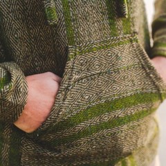 Baja Hoodie | Drug Rug | Mexican Poncho with Soft Inner Lining – Olive Green