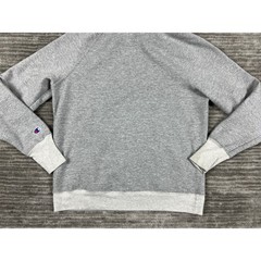 Champion Hoodie Mens Small Gray Script Logo Pullover GF934 Raglan Fleece Sport