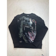 Hustle Gang Black Graphic Print Crewneck Sweatshirt Mens Large L Pullover