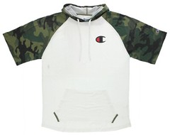Champion Men’s Hoodie T-Shirt Big & Tall Raglan Short Sleeve, Color Block Jersey