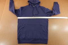 Rudolph Sportswear Mens Size Small Navy Blue Fleece Pocketed Pullover Hoodie NWT