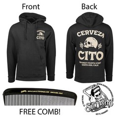 Men’s Cerveza Cito Brewery Black Hoodie Sweatshirt (S, M, L, XL, 2XL, 3XL)