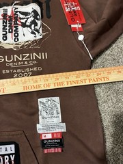 Gunzinii Denim & Co. Pullover Hoodie Size Medium Brown Brand New With Tags