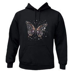 Colorful Butterfly Sweatshirt Beautiful Nature Hoodie Unisex Women Men