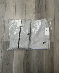 Nike Tech Fleece Full-Zip Hoodie & Joggers Set Grey Sizes S-L |FREE SHIPPING|