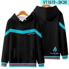 Kawaii Hatsune Miku Cartoon Anime Winter Hoodie 3D Printed Zipper Cardigan Hood