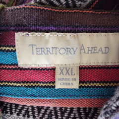 The Territory Ahead Men’s XXL Cotton Striped Pullover Hoodie Aztec Multicolor