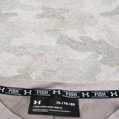 Under Armour Sweatshirt Mens XL Gray Fish Hook Loose Pullover Long Sleeve
