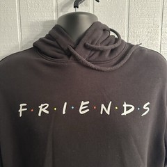 Friends TV Show Black Hoodie Long Sleeve Divided Men’s Women’s Unisex Size Large