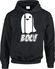 Boo Happy Halloween Costume Trick or Treat Funny Ghost Ghouls Party Mens Hoodie