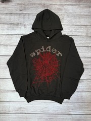 *BRAND NEW* Spider Worldwide Rhinestone Black Hoodie – Ready To Ship (Size S)