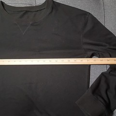 Solid Black Crew Neck Sweatshirt Size Large EUC Fast Shipping