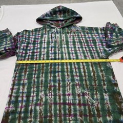 Size LARGE Vintage Red Eraser Tie Dye Hoodie Sweater Green Brown Blue Purple 90s