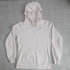Triple Five Soul 555 Hoodie Pockets Womens Size L Long Sleeve Beige Vintage