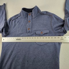 Tommy Bahama Quarter Zip Pullover Sweatshirt Men’s L Blue Cotton Polyester Blend