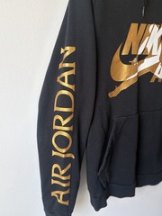 Nike Air Jordan Jumpman Classics Hoodie Black/Gold Men’s Size S DH9504-012