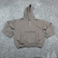 HOURS Hoodie Sweatshirt Mens M Gray Full Zip Lined Oversized Pockets Cotton NWT