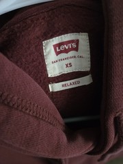 evi’s Men’s Hoodie – Gold & Maroon Relaxed Fit XS Long Sleeve Pullover