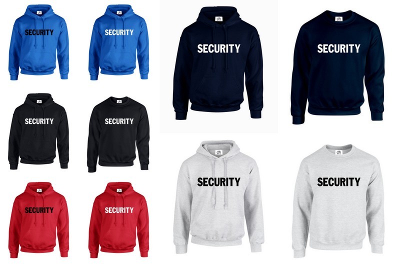SECURITY HOODIE JUMPER WORKWEAR XXS-3XL FANCY DRESS DOORMAN POLICE (SECURITY)