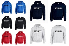 SECURITY HOODIE JUMPER WORKWEAR XXS-3XL FANCY DRESS DOORMAN POLICE (SECURITY)