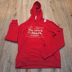 Makers Mark Hoodie Red Size M Whisky Athleisure Sport Organic Cotton Sustainable