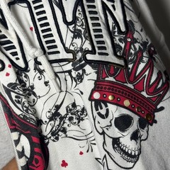 Vintage G-Unit Mens Full Zip Hoodie White Skull Crown XXL Y2K Streetwear READ